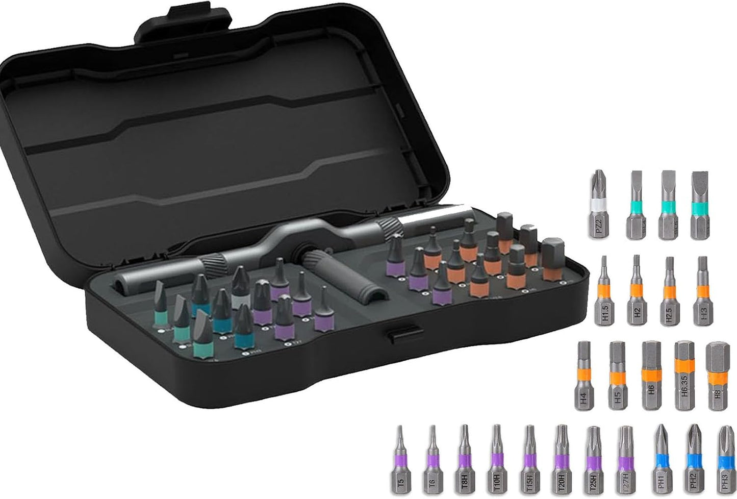 عدة مفكات مغناطيسية 24 في 1