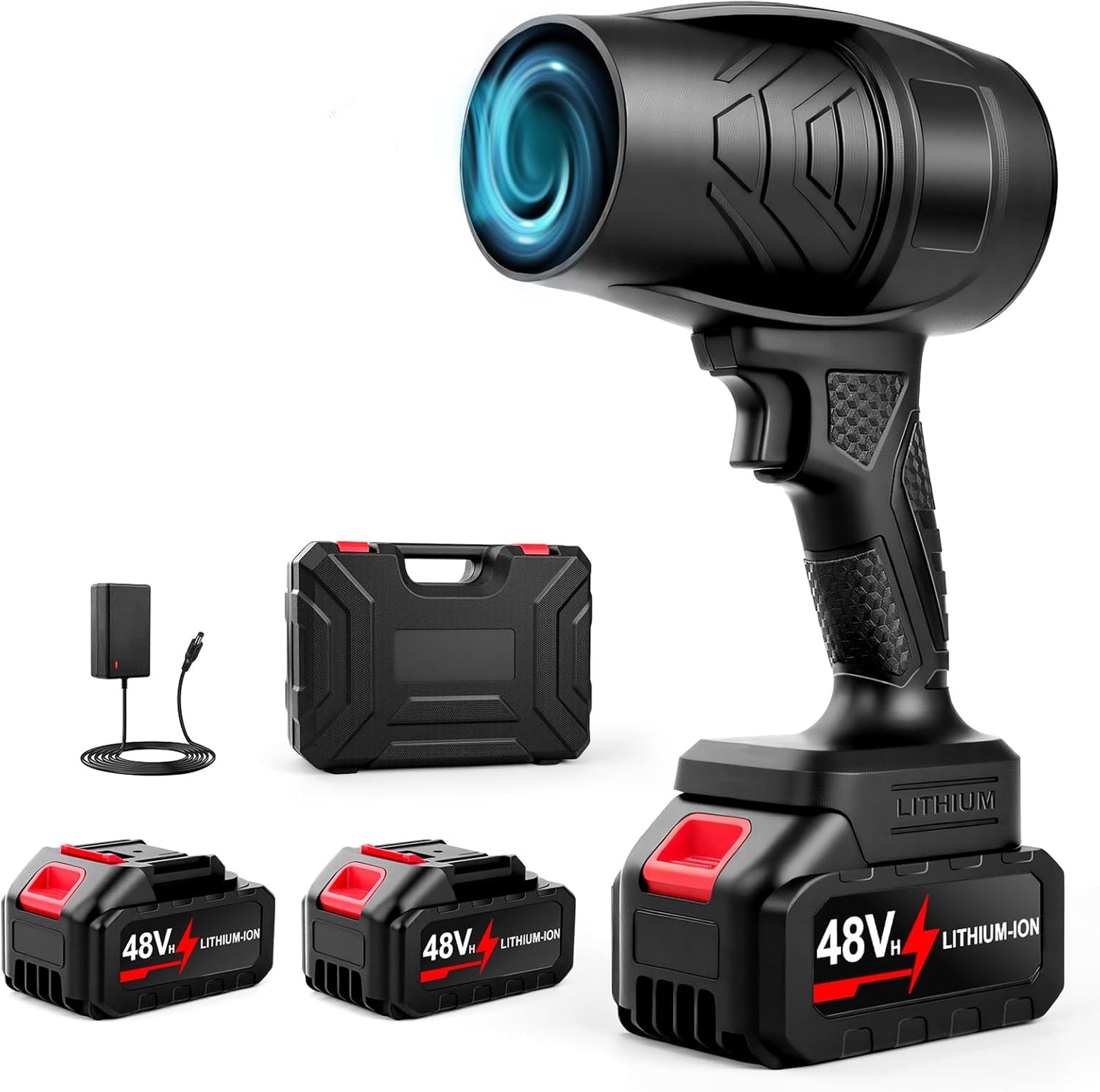 بلاور هوائي لاسلكي قوي مع بطاريتين